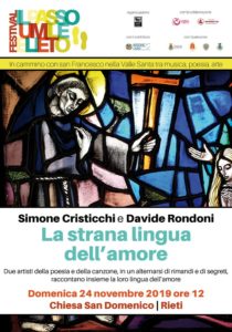 Simone Cristicchi - Con Davide Rondoni - La Strana lingua dell'amore